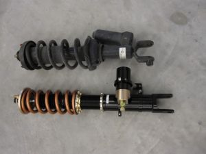 Front ER Series coilover with external reservoir and 10kg Swift spring