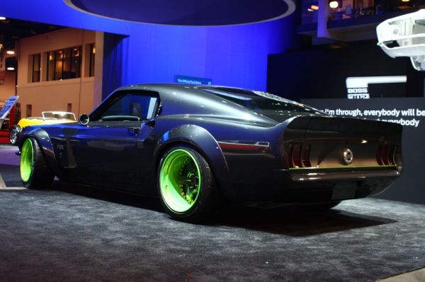 The Vaughn Gitten RTR Mustang in the Ford booth was a lot of Detroit Iron with some JDM flava
