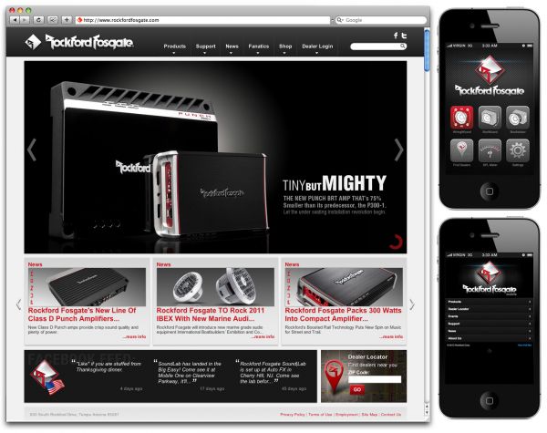 Rockford Fosgate Upgrades Website;  Launches New Mobile Website and Mobile App 