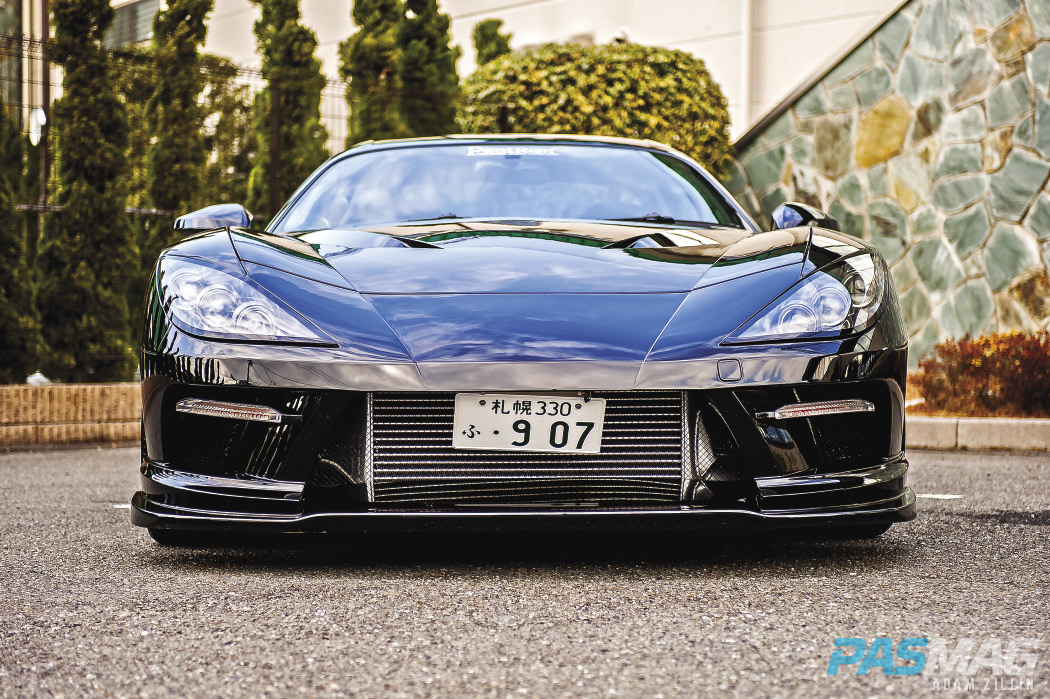 PASMAG Abflug Schwarzer Akihiro Tamura 1997 Toyota Supra JZA80 2JZGTE wide body front