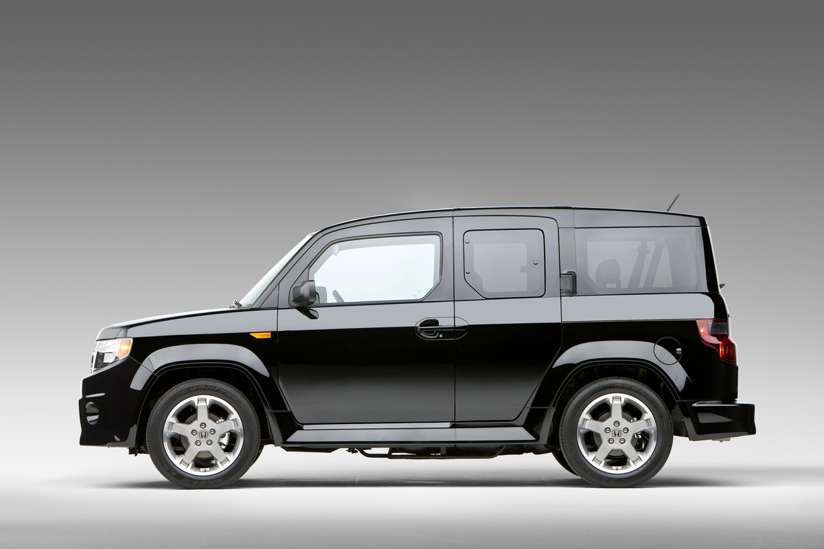 2010 Honda Element SC shown from the rear three-quarter angle in an American Honda press image.