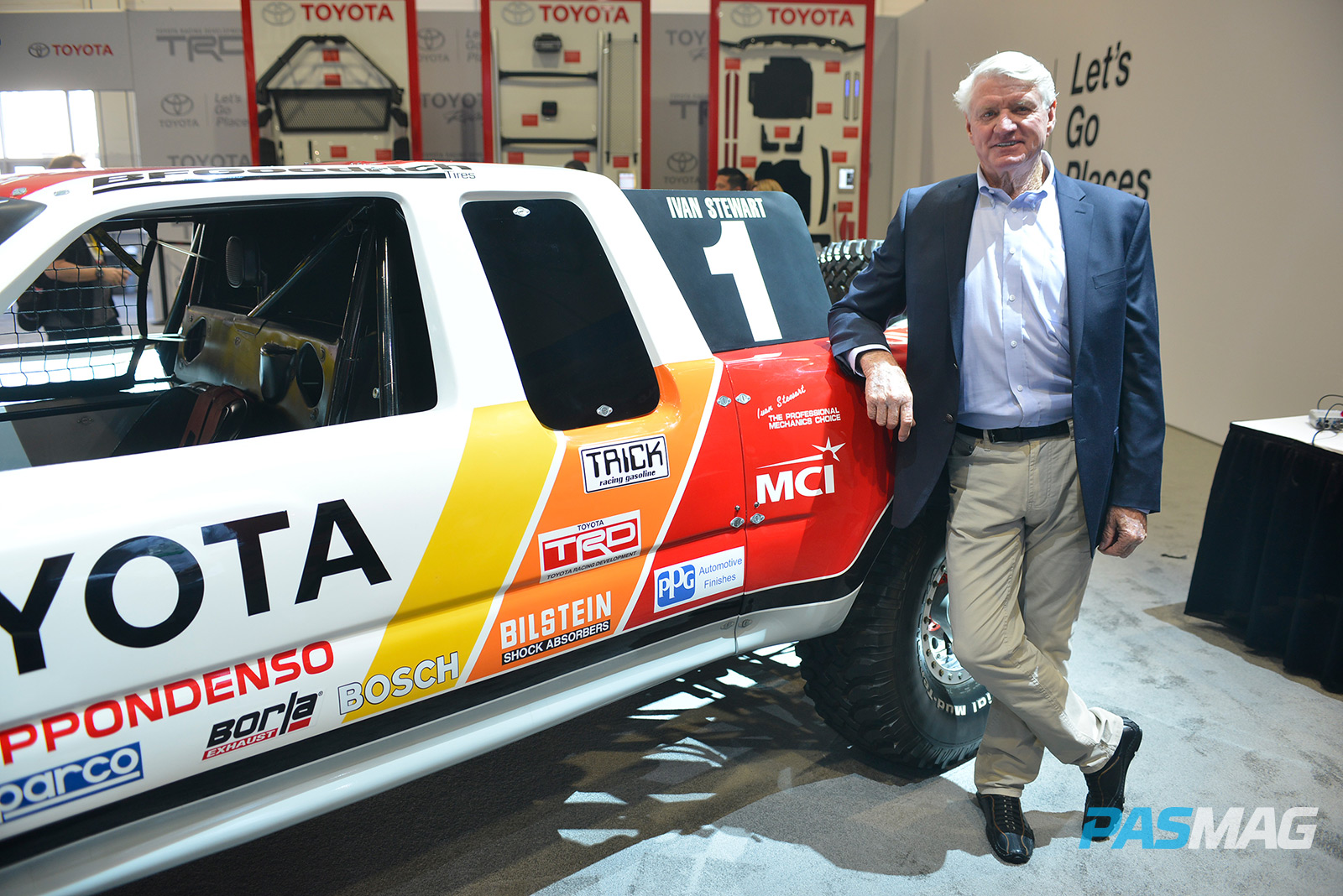 2014SEMA ToyotaBooth ToyotaTundraTrophyTruck Stewart