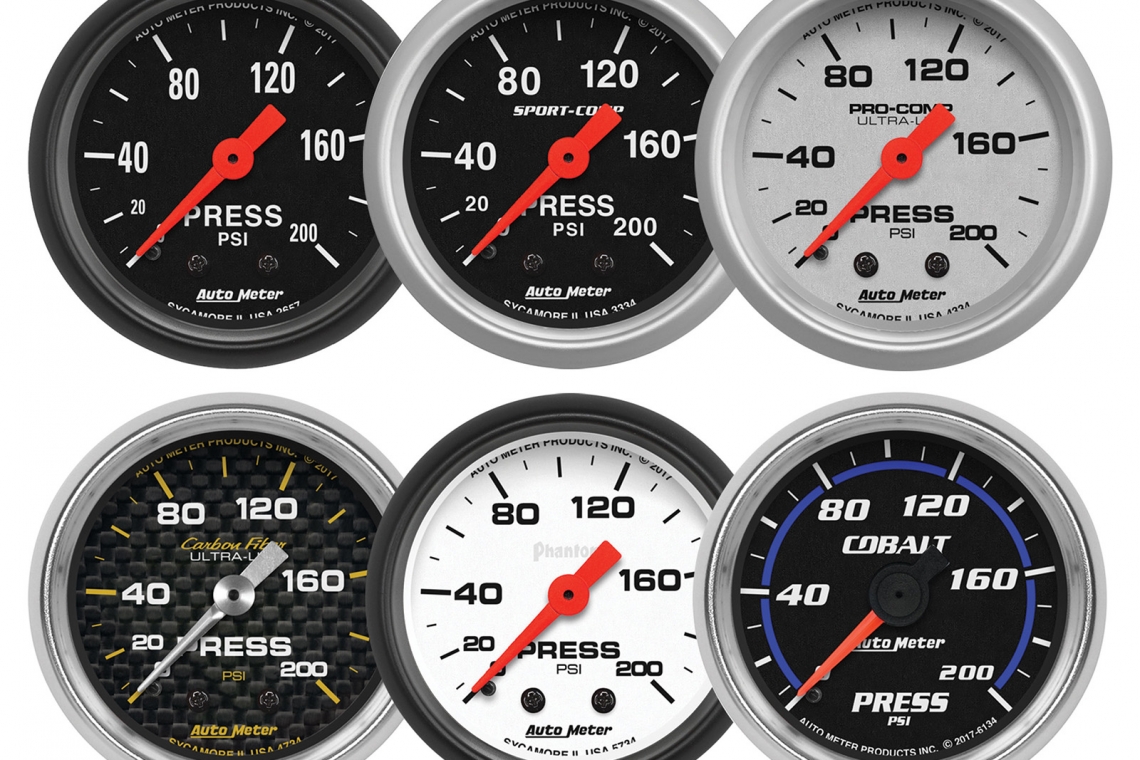 AutoMeter 200 PSI Pressure Gauges