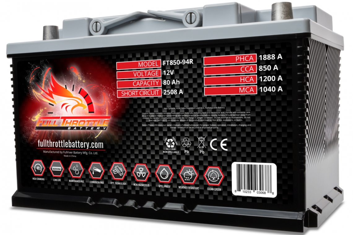 Full Throttle Series AGM FT850-94R Battery