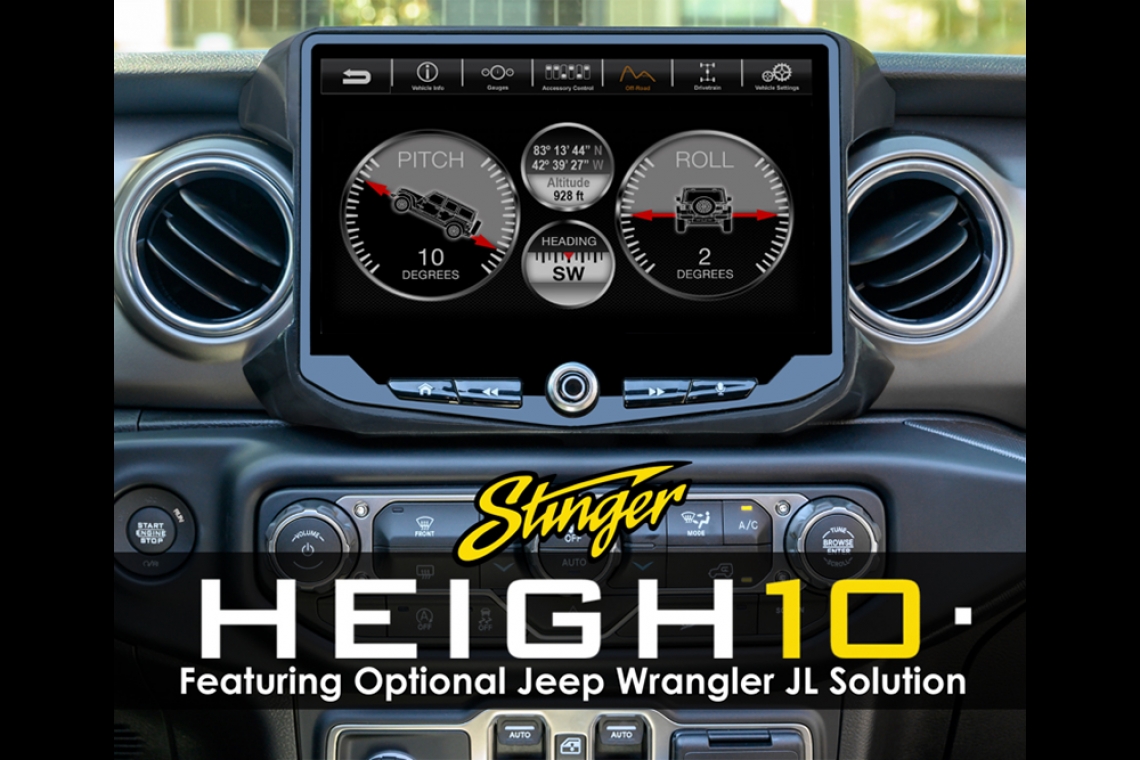 Stinger Electronics Introduces 10-Inch Floating Display Infotainment Hub, The Heigh10 at CES 2020