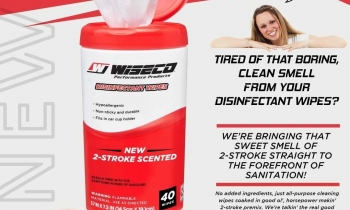 Wiseco Introduces 2 Stroke Scented Disinfectant Wipes