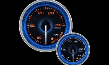 Prosport Gauges 2-1/16" Crystal Blue/White Water Temperature Gauge