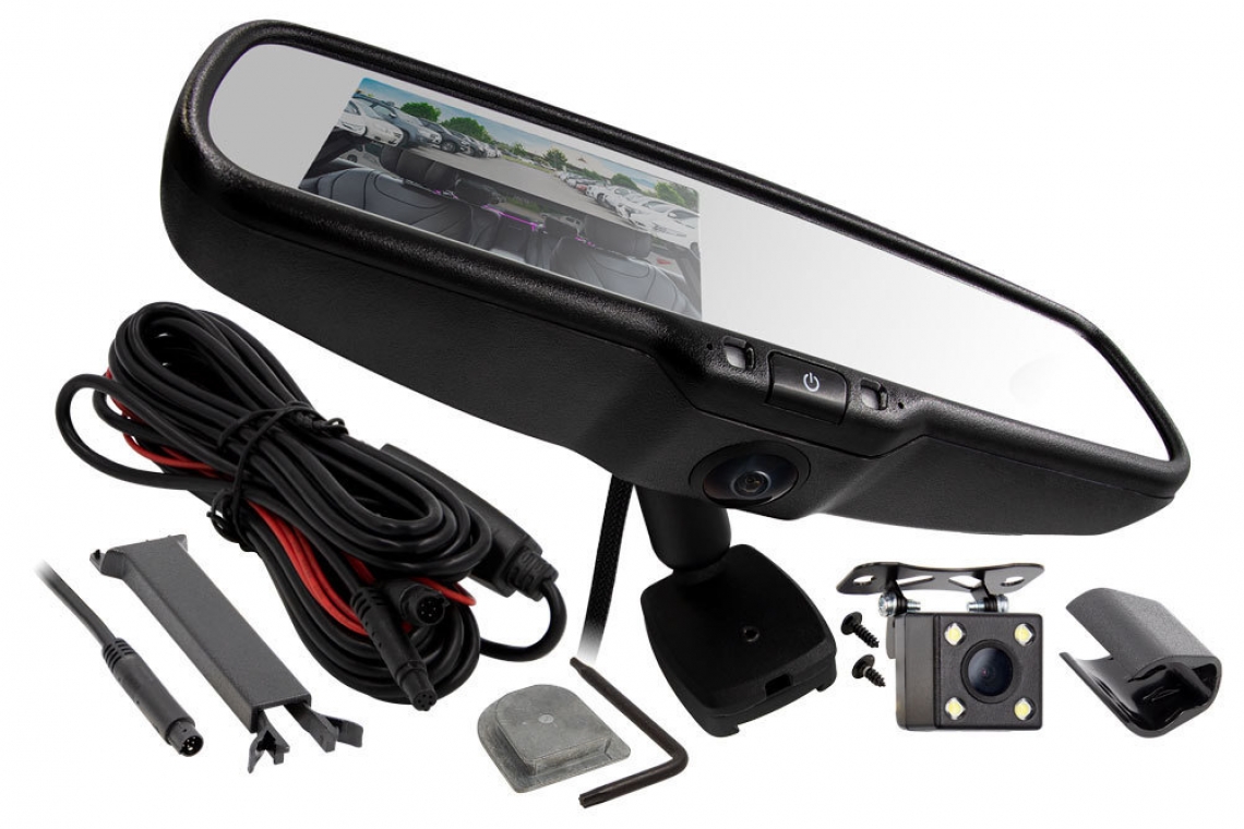 iBEAM TE-360M45 360 Degree Dashcam/Mirror/Monitor