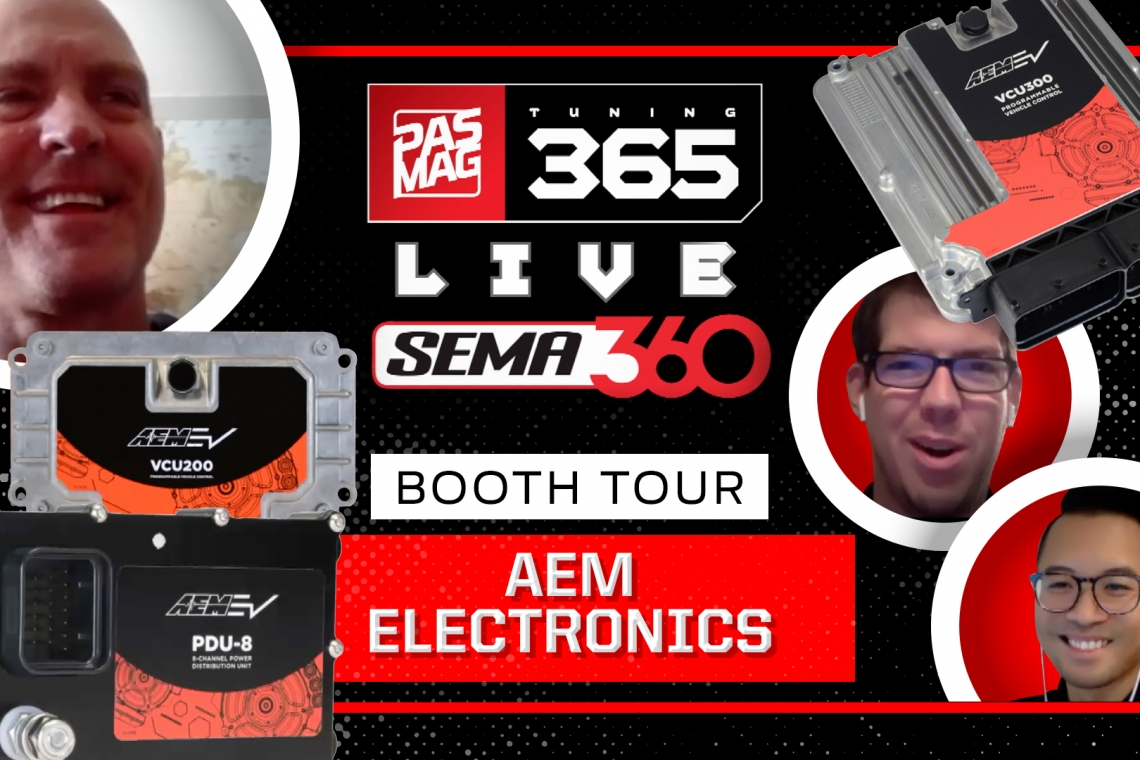 PASMAG Tuning 365: 2020 SEMA360 Booth Tour - AEM Performance Electronics