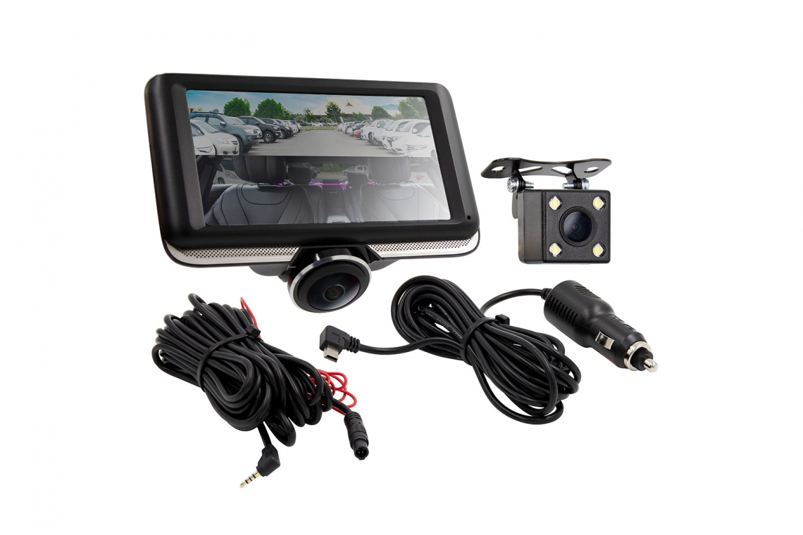 iBEAM Vehicle Safety Systems: 360 Degree Interior Dash Camera with Rearview Camera