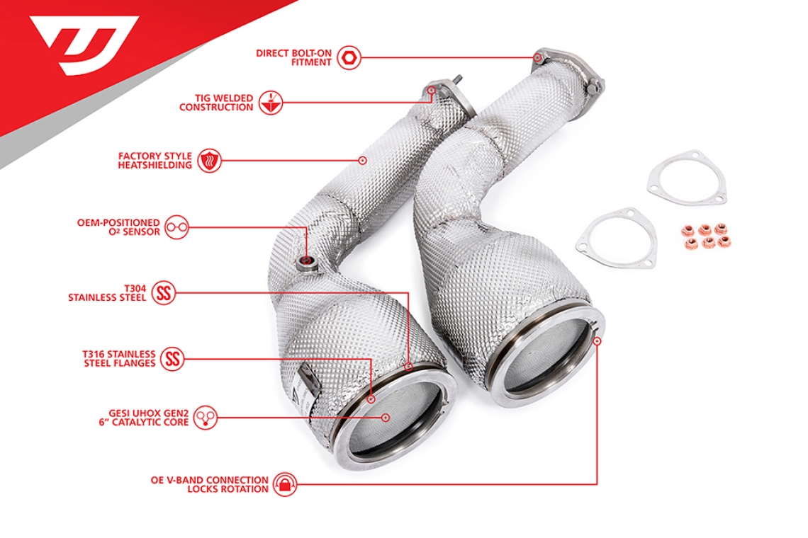 Unitronic Performance Downpipes for 2020+ C8 Audi RS 6 and RS 7 - Now Available