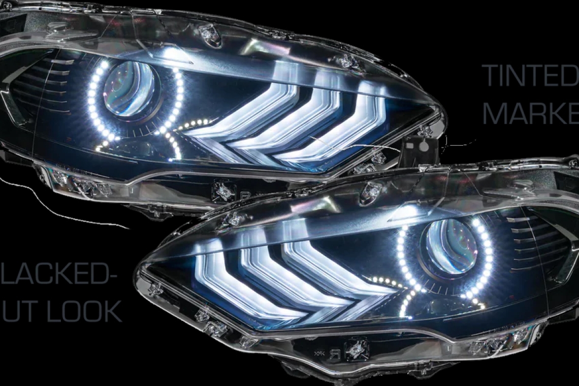 Oracle Lighting “Black-Series” Dynamic ColorSHIFT Headlights for Ford Mustangs