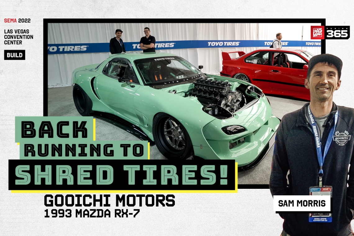 Sam Morris of Gooichi Motors - V12 Pistachio RX-7 FD