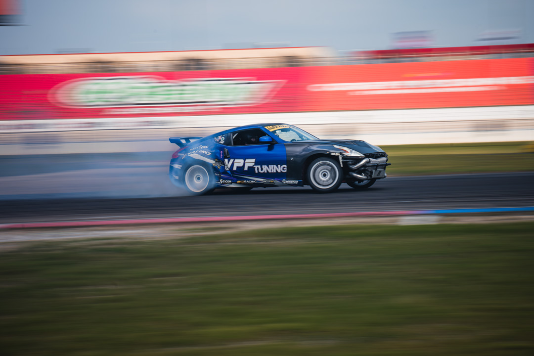 Modified performance vehicle showcased in the FuelFest Dallas-Fort Worth show field.