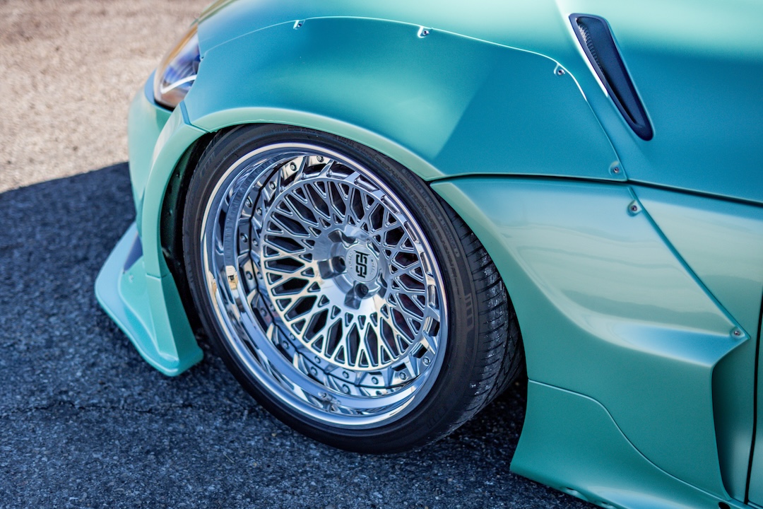 Front Intriket Solutions Maestro II forged wheel on Bryan Miguel’s 2021 Toyota GR Supra.
