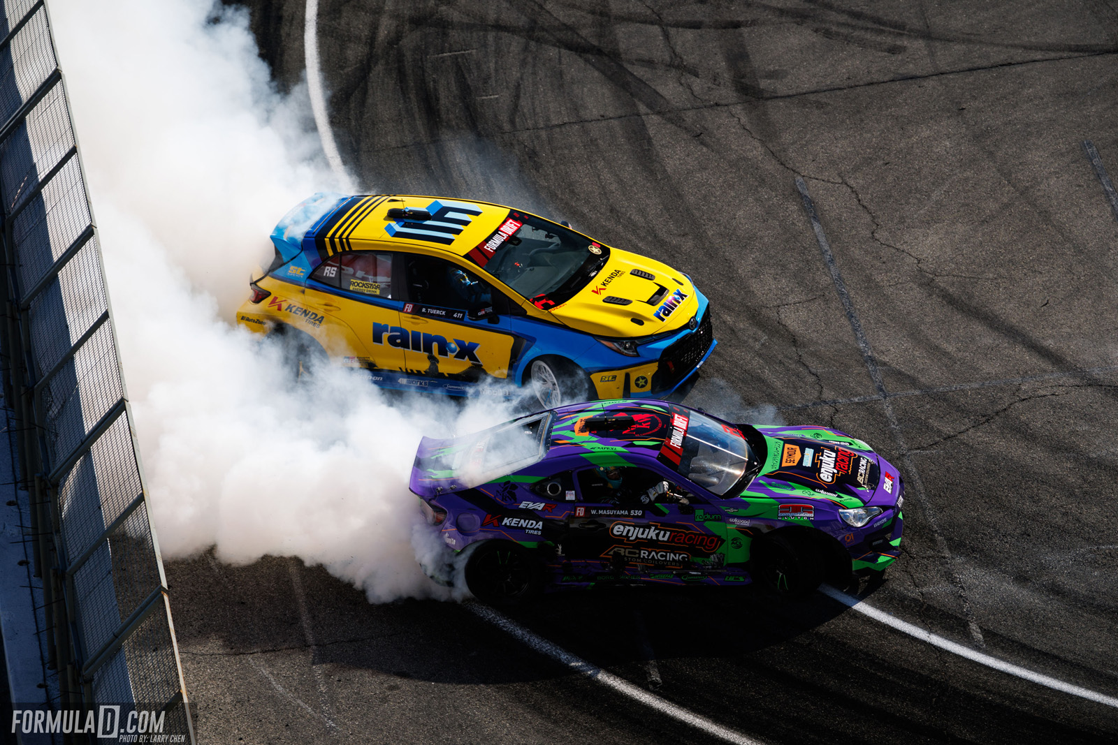 Formula Drift PRO Round 8 action at the 2026 Shoreline Showdown in Long Beach, California.