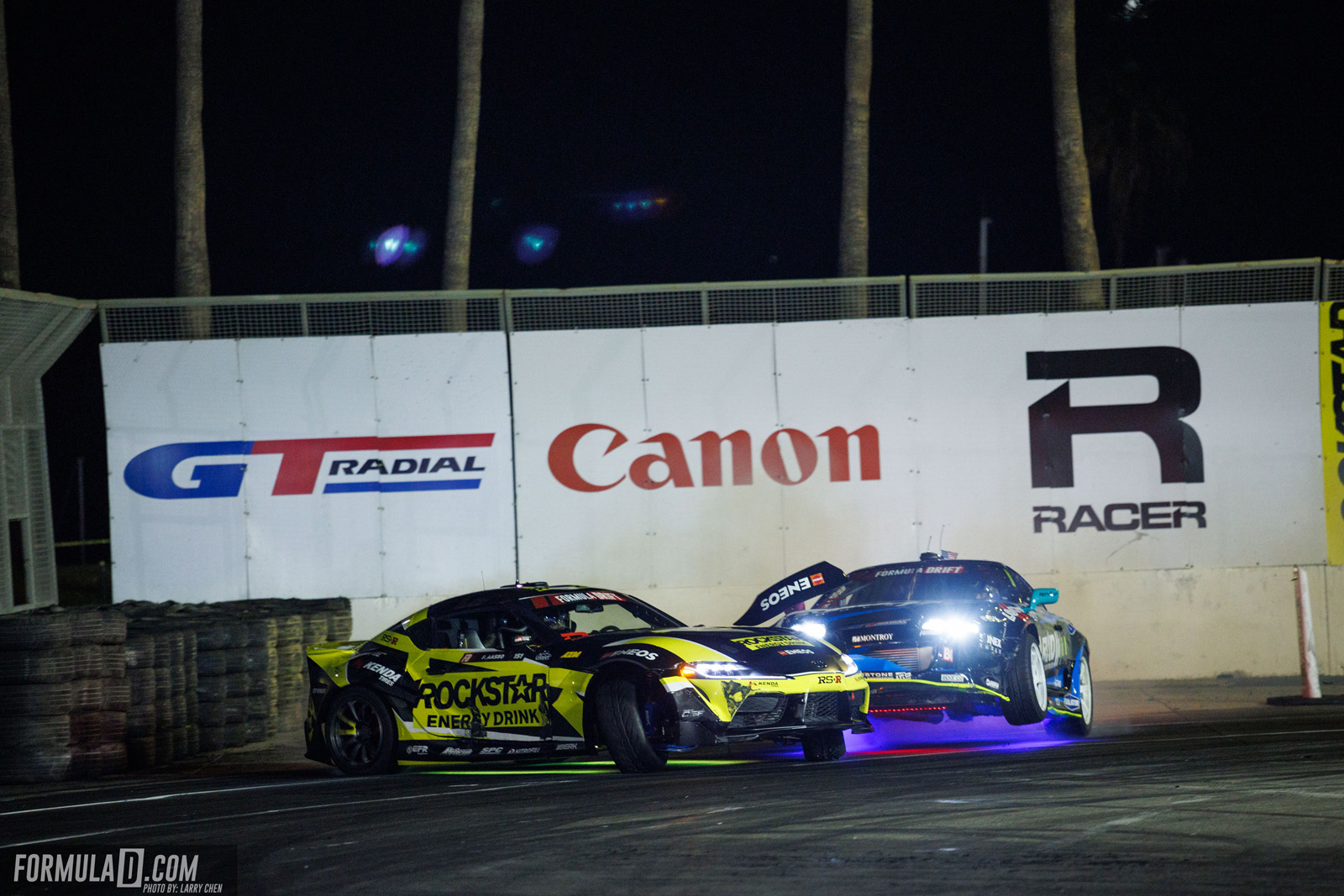 Formula Drift PRO Round 8 action at the 2026 Shoreline Showdown in Long Beach, California.