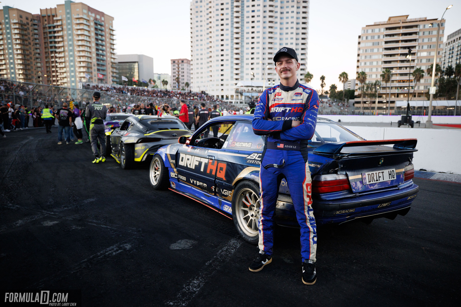 Formula Drift PRO Round 8 action at the 2026 Shoreline Showdown in Long Beach, California.