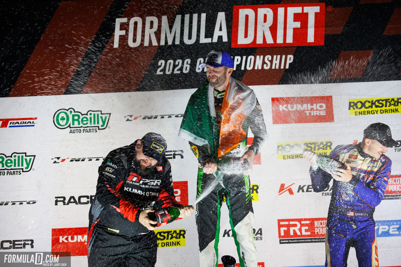 Formula Drift PRO Round 8 action at the 2026 Shoreline Showdown in Long Beach, California.