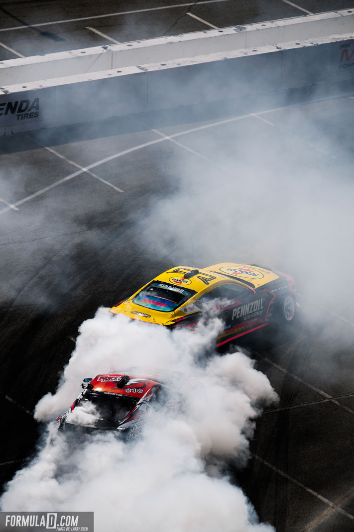Formula Drift PRO Round 8 action at the 2026 Shoreline Showdown in Long Beach, California.