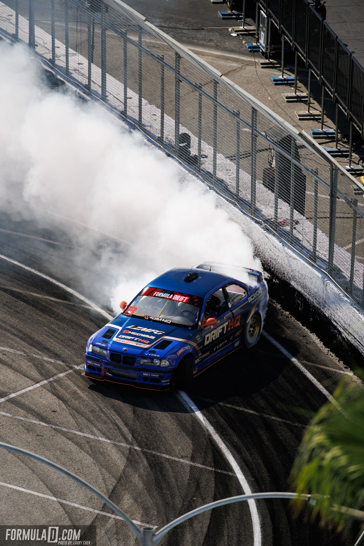 Formula Drift PRO Round 8 action at the 2026 Shoreline Showdown in Long Beach, California.