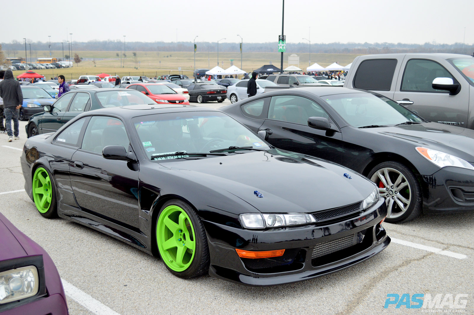 PASMAG Cupcake Meet 19 2014 Grand Prairie Texas Anthony Guerra Nissan 240SX S14 Front