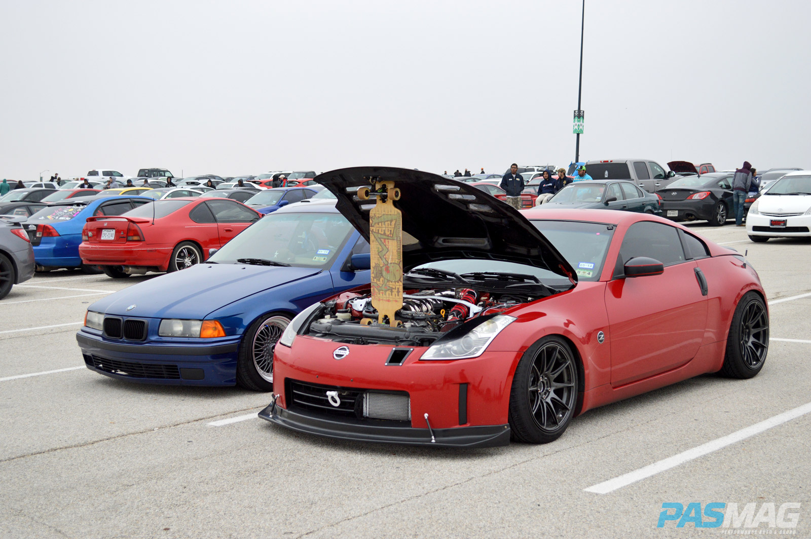 PASMAG Cupcake Meet 19 2014 Grand Prairie Texas Anthony Guerra Nissan 350Z Longboard