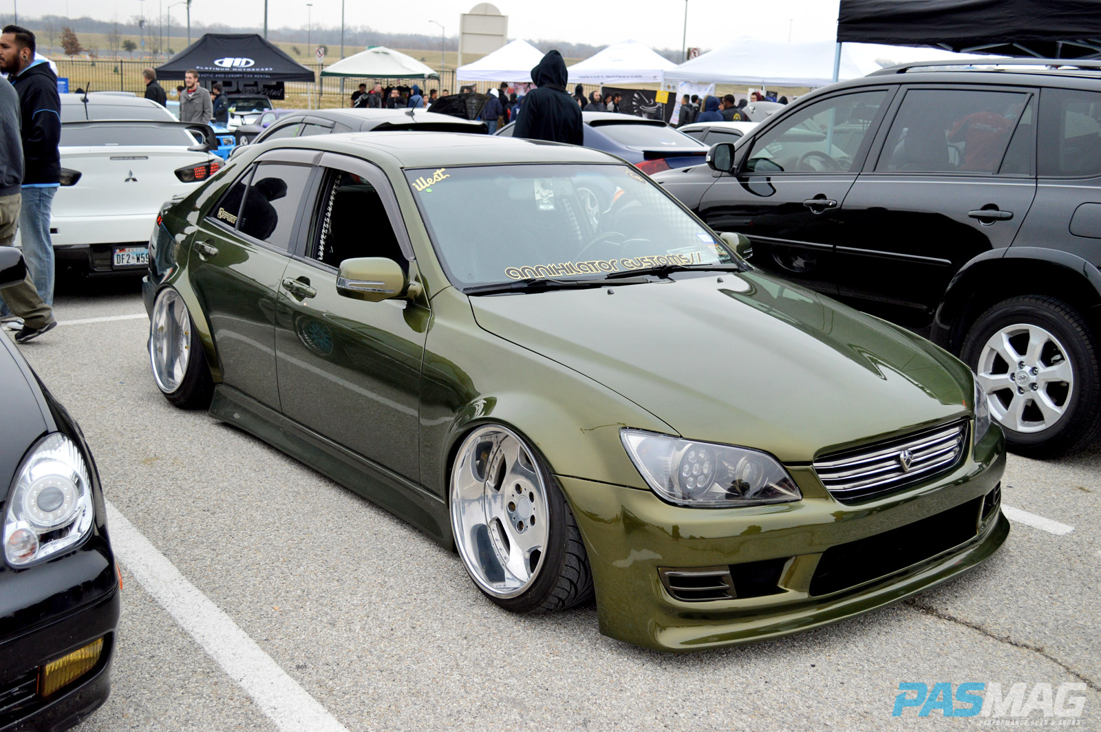 PASMAG Cupcake Meet 19 2014 Grand Prairie Texas Anthony Guerra Turtle Lexus IS300 Front