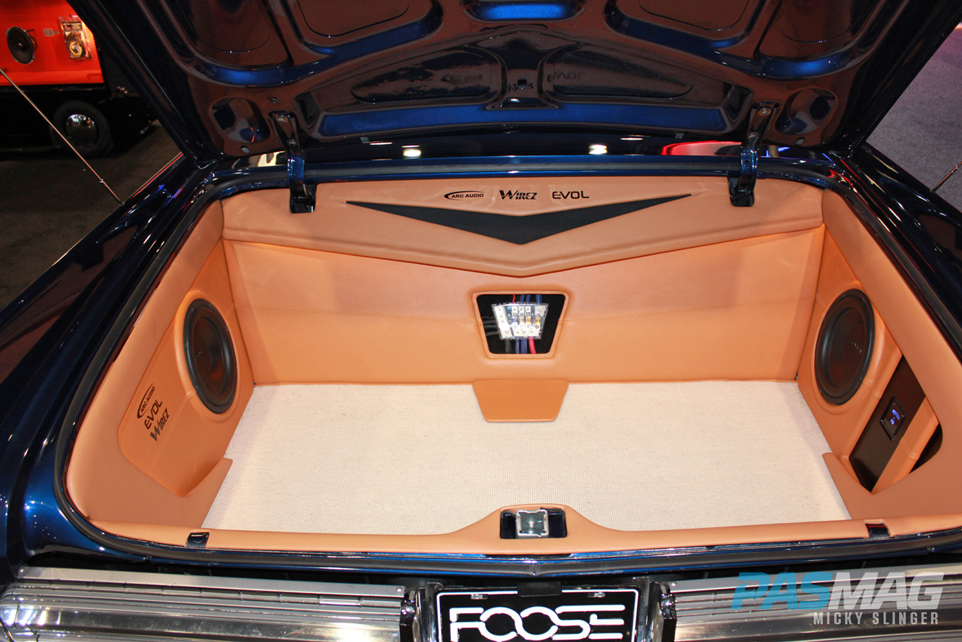 PASMAG CES 2015 Las Vegas NV ARC Audio Chip Foose Dodge Charger Wirez trunk
