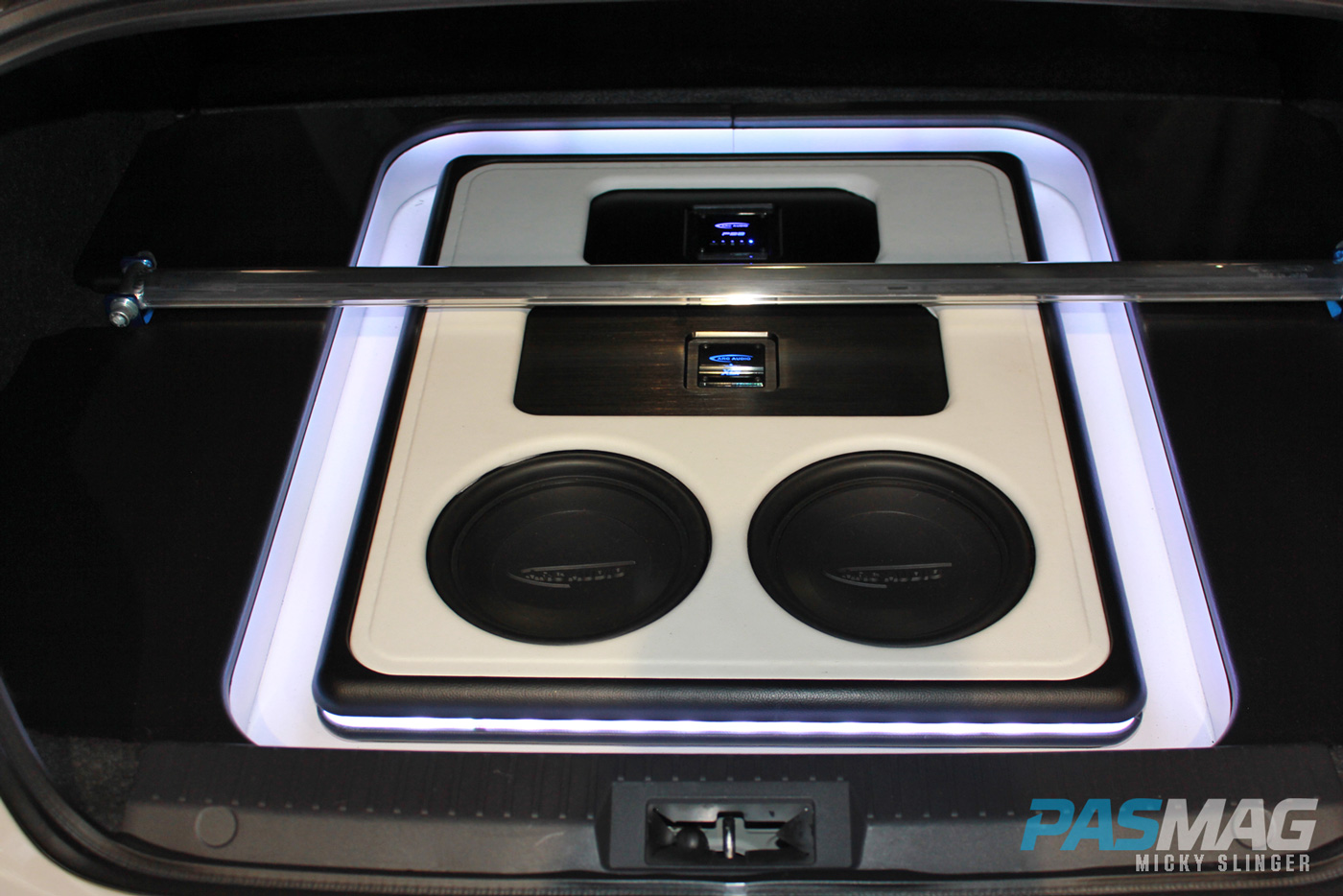 PASMAG CES 2015 Las Vegas NV BunnyHunter Scion FRS ARC Audio trunk