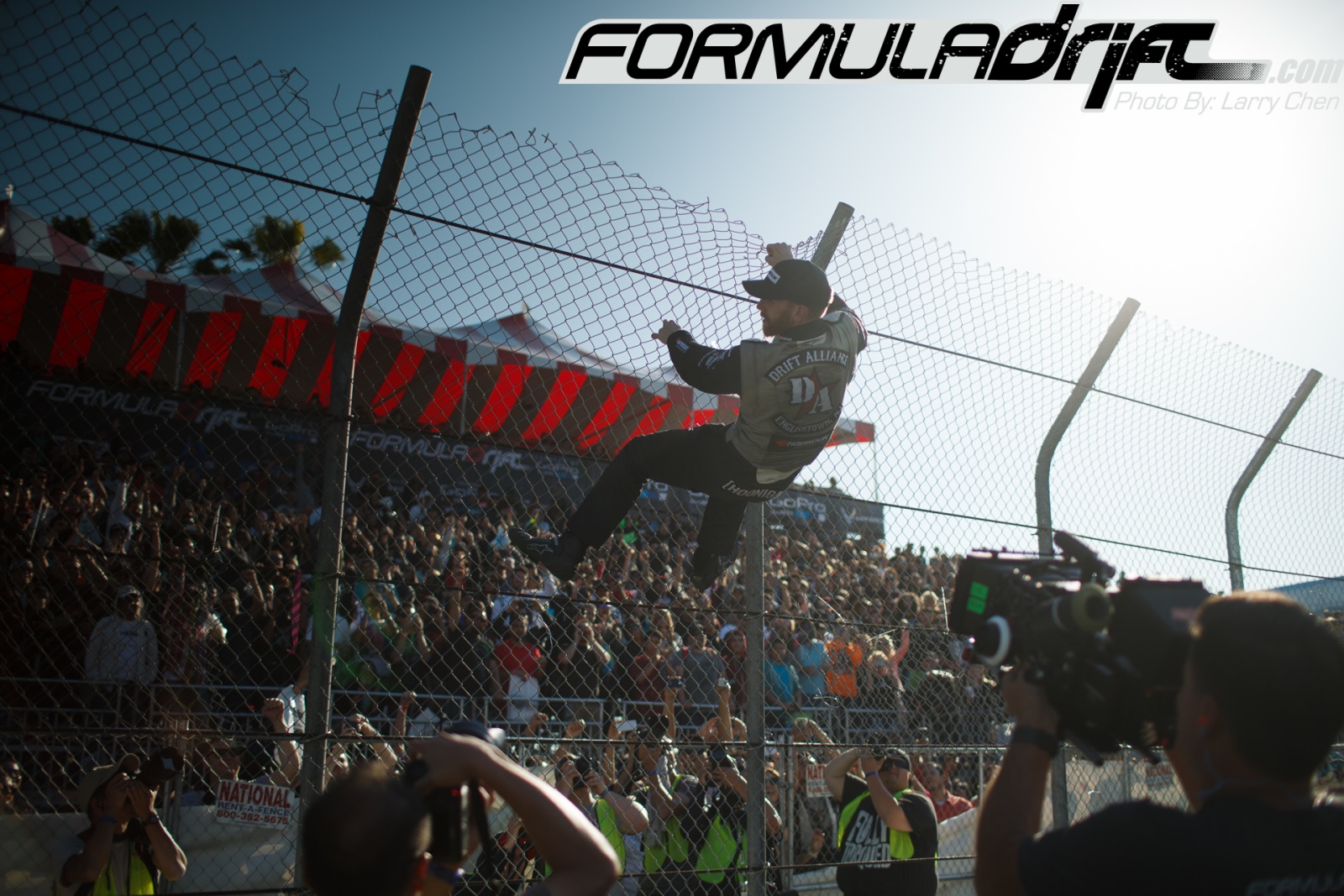 PASMAG Formula Drift Long Beach California 2014 Chris Forsberg Climbs Fence