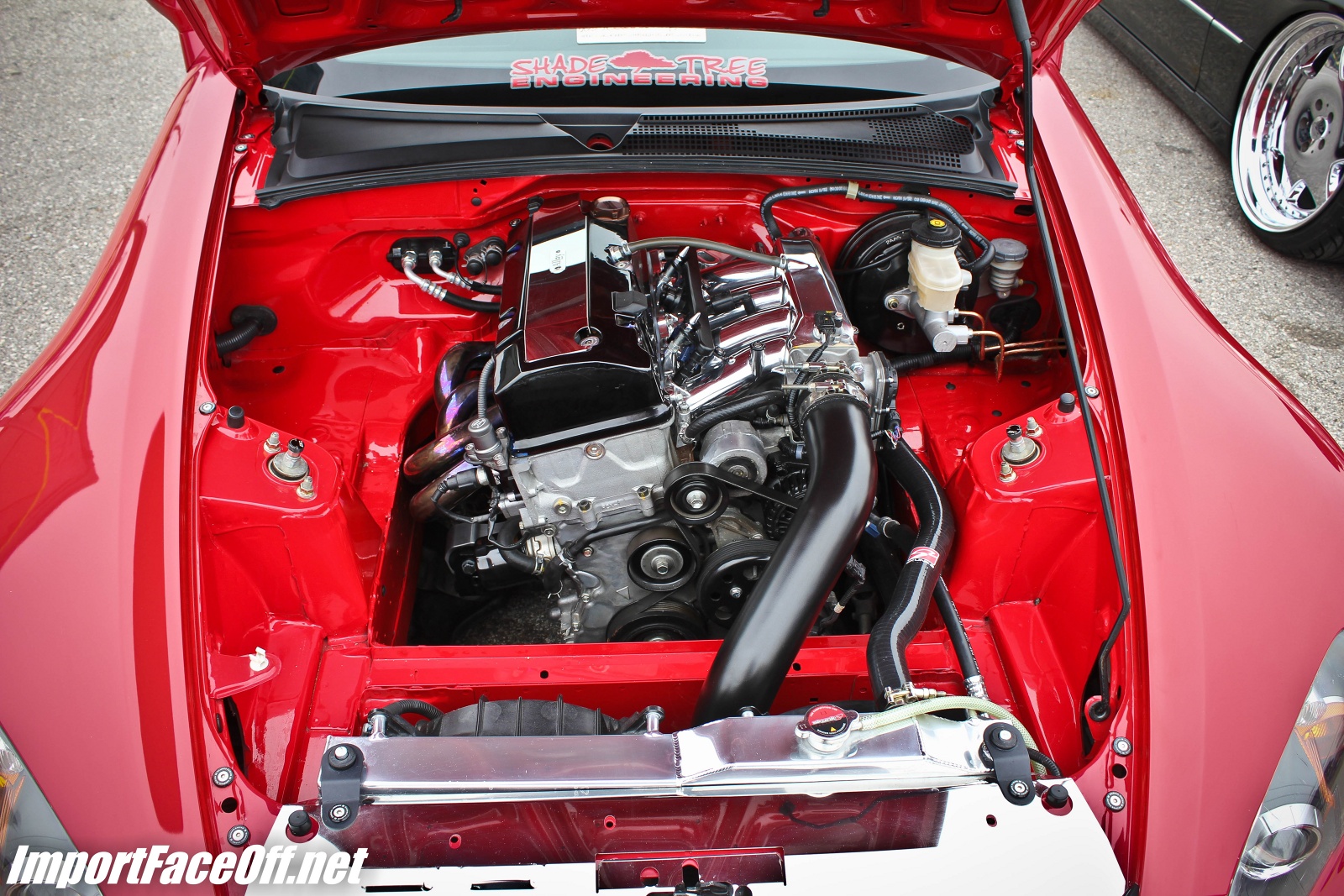 PASMAG - Import Face-Off In Baytown TX On Feb 9 2014 - Red Honda S2000 Engine Bay