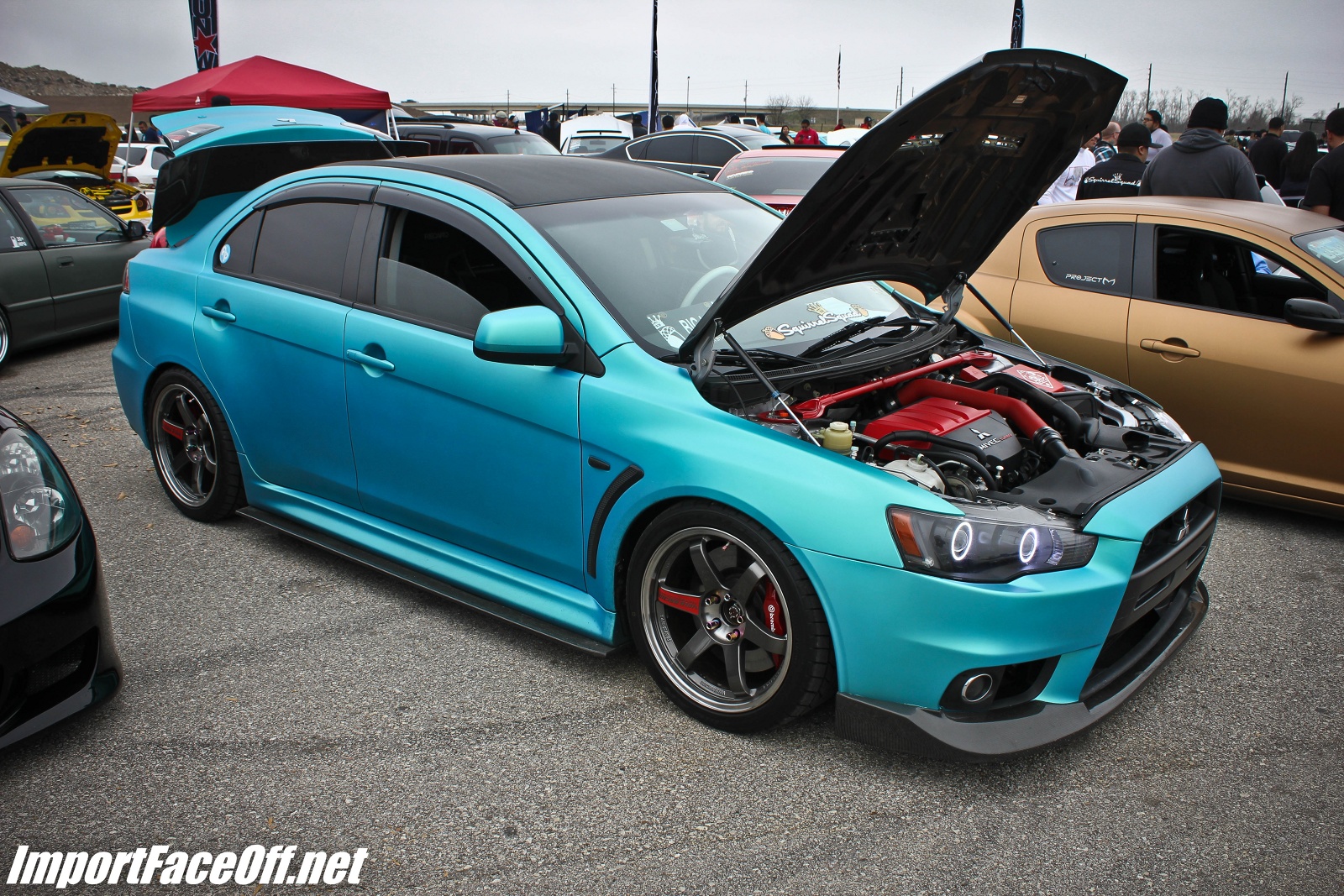 PASMAG - Import Face-Off In Baytown TX On Feb 9 2014 - Squirrel Squad Mitsubishi Lancer