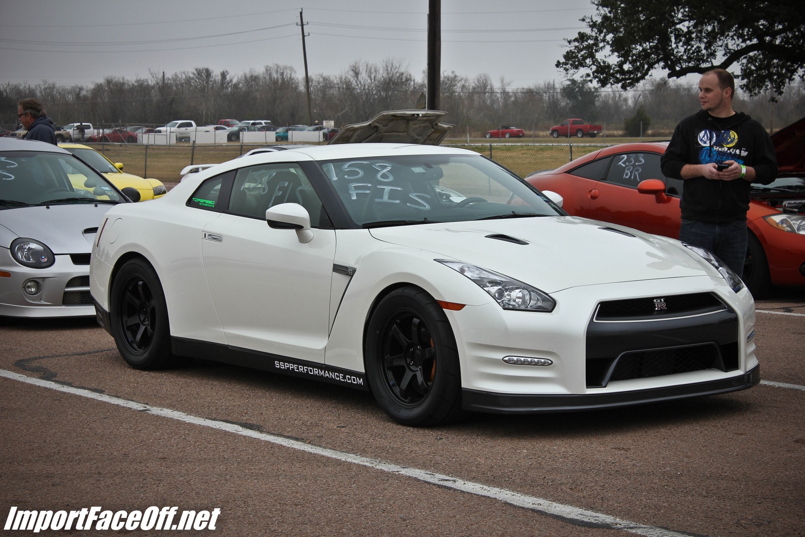 PASMAG - Import Face-Off In Baytown TX On Feb 9 2014 - White Nissan GTR From SSP Performance Front