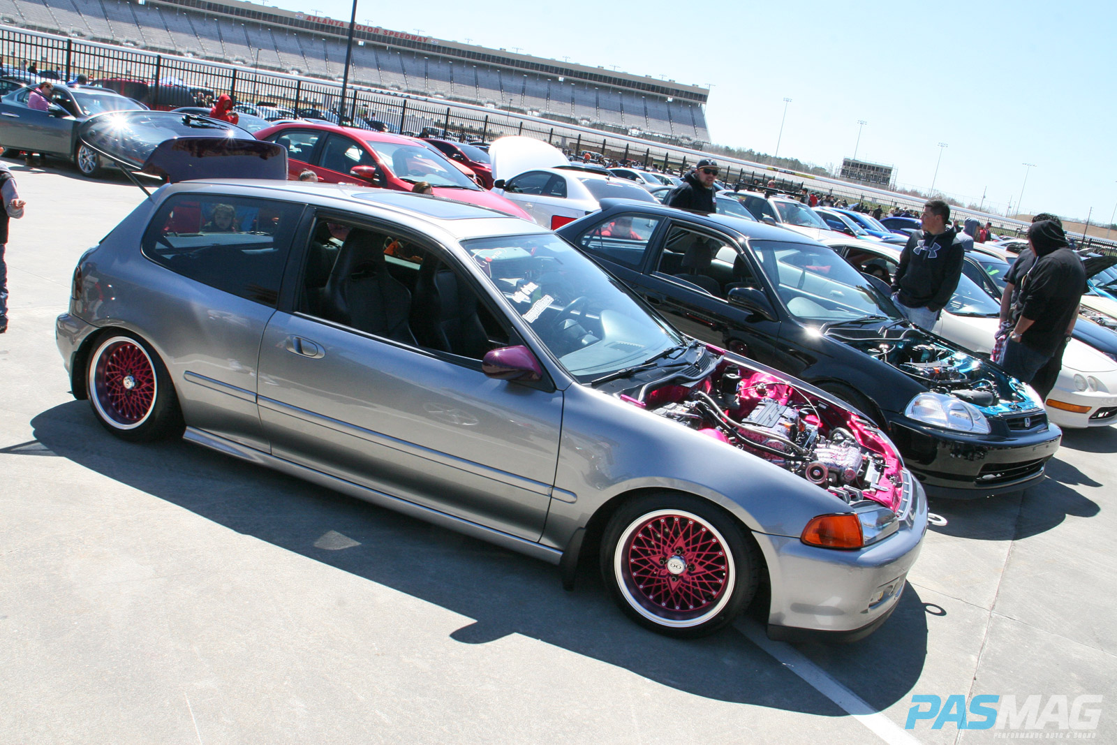 PASMAG Import Alliance Hamton Georgia 2014 Michael Watson EG Honda Civic Hatchback Pink