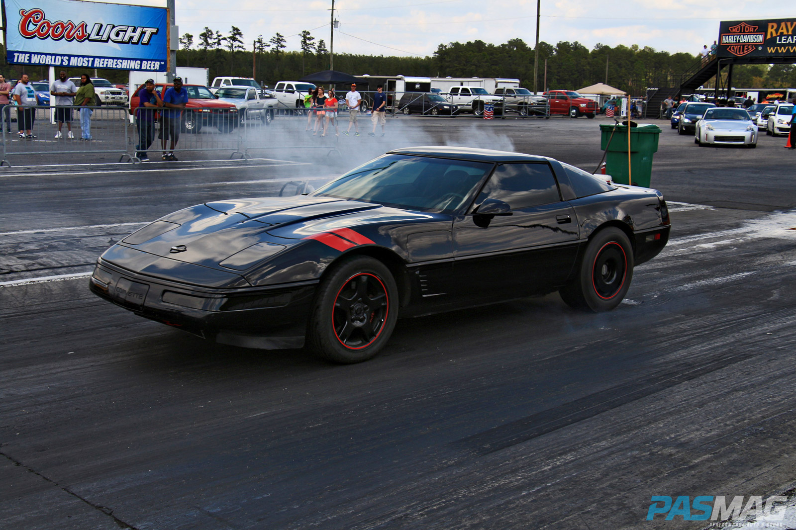 PASMAG-KMS-Drift-Rockingham-North-Carolina-Apr-13-2014-Denton-Byrd-Corvette-Chevrolet-Drag-Racing-Staging-Burnout