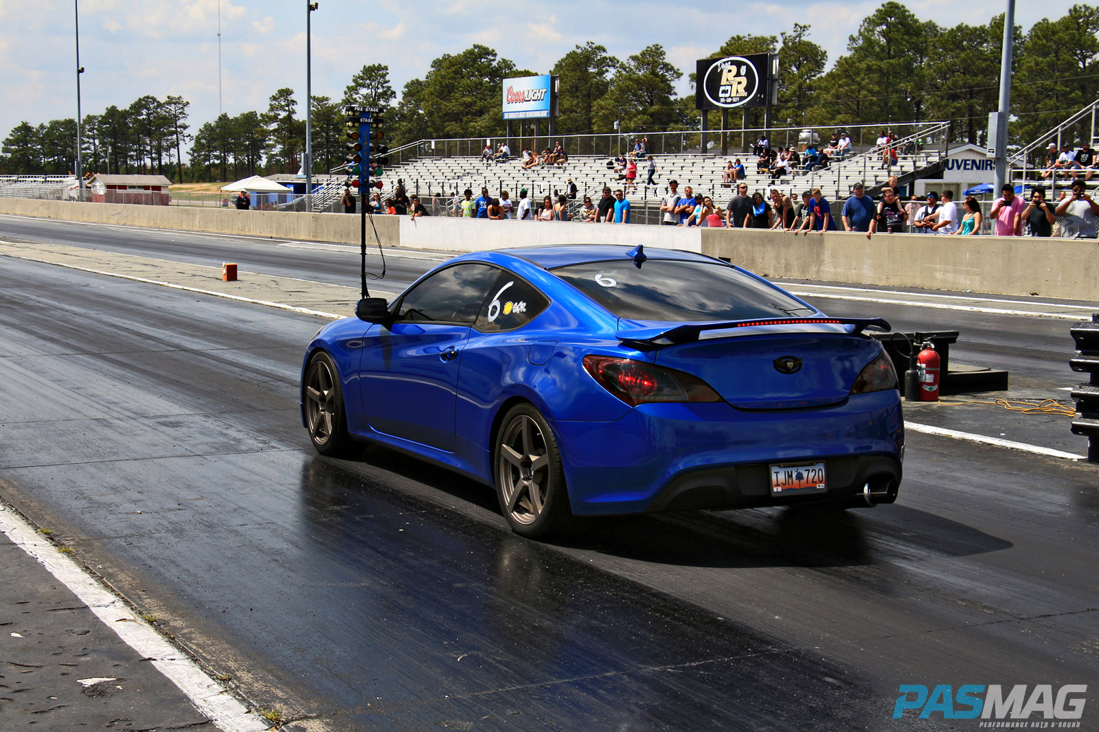 PASMAG-KMS-Drift-Rockingham-North-Carolina-Apr-13-2014-Denton-Byrd-Hyundai-Genesis-Staging-Drag-Race