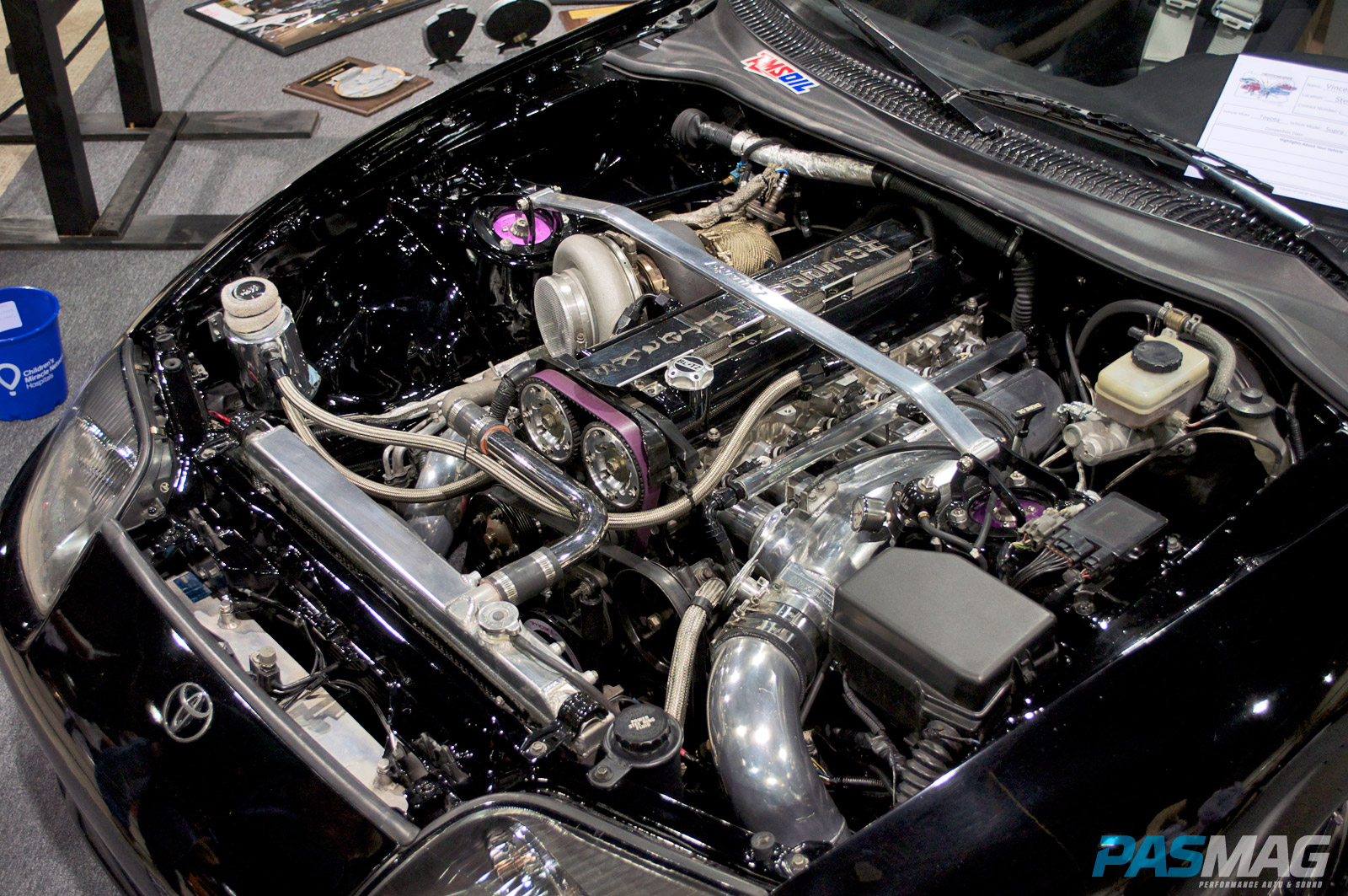 PASMAG Motorama Harrisburg Pennsylvania 2014 Dante Damanti Toyota Supra Engine