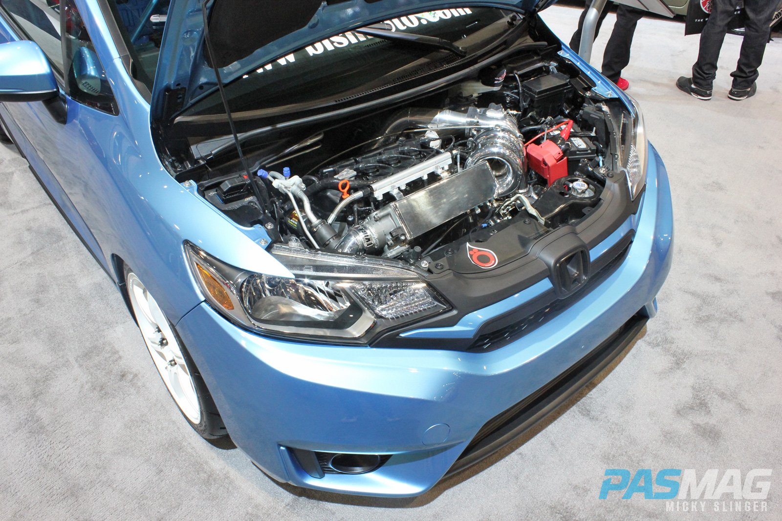 SEMA 2014 Las Vegas Honda Fit Challenge Bisimoto engine