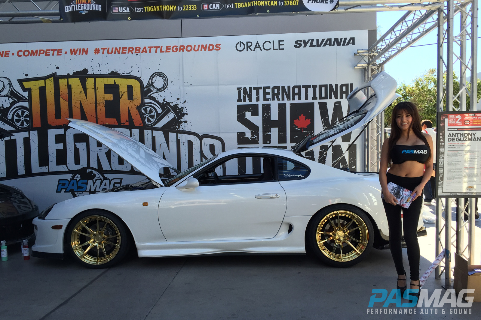 PASMAG Tuner Battlegrounds 2014 Battle for SEMA Tracy Nova Toyota Supra Anthony De Guzman