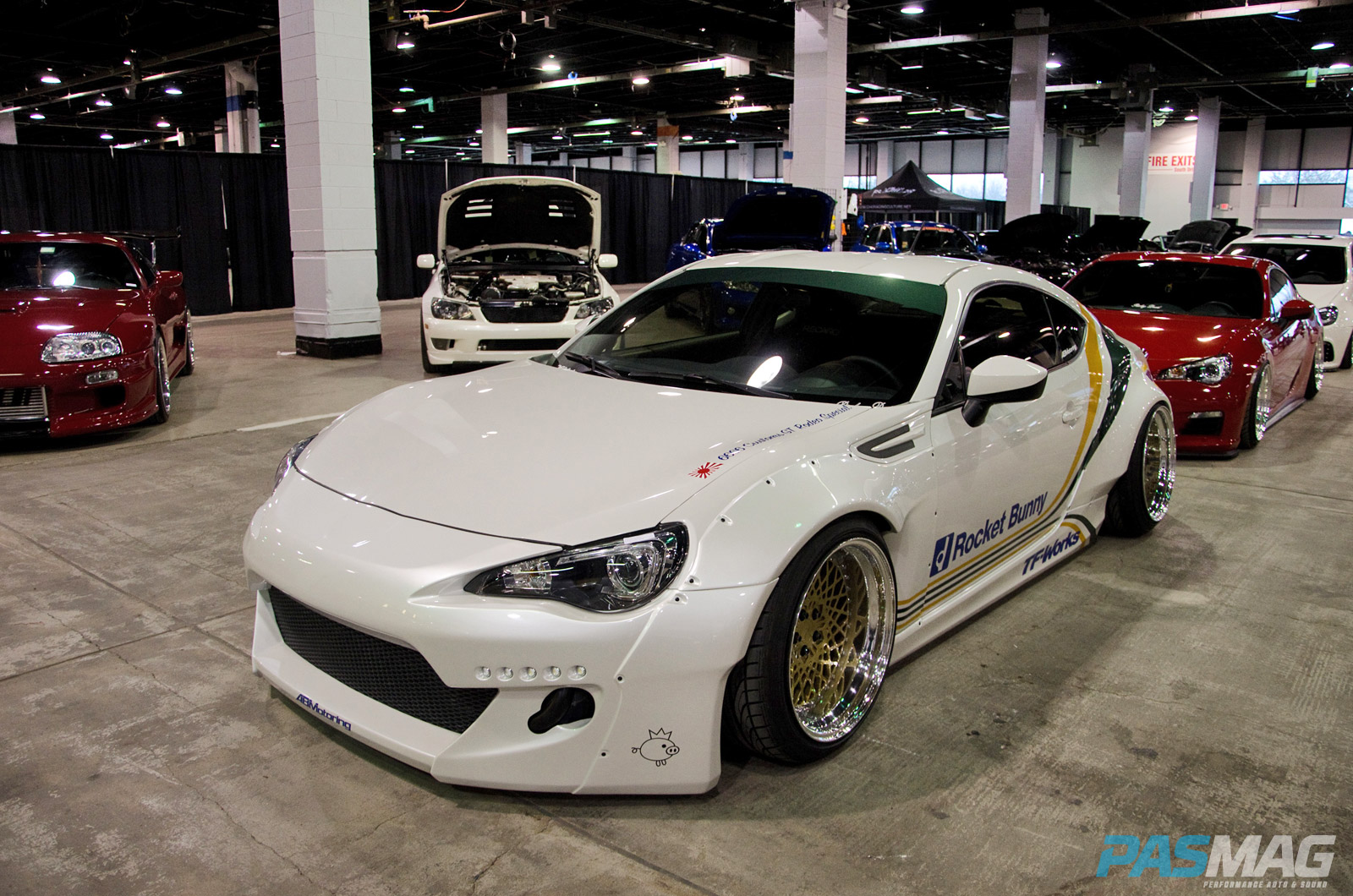 PASMAG Tuner Galleria Chicago Illinois 2014 Ray Flores ABMotoring White Subaru BRZ Front