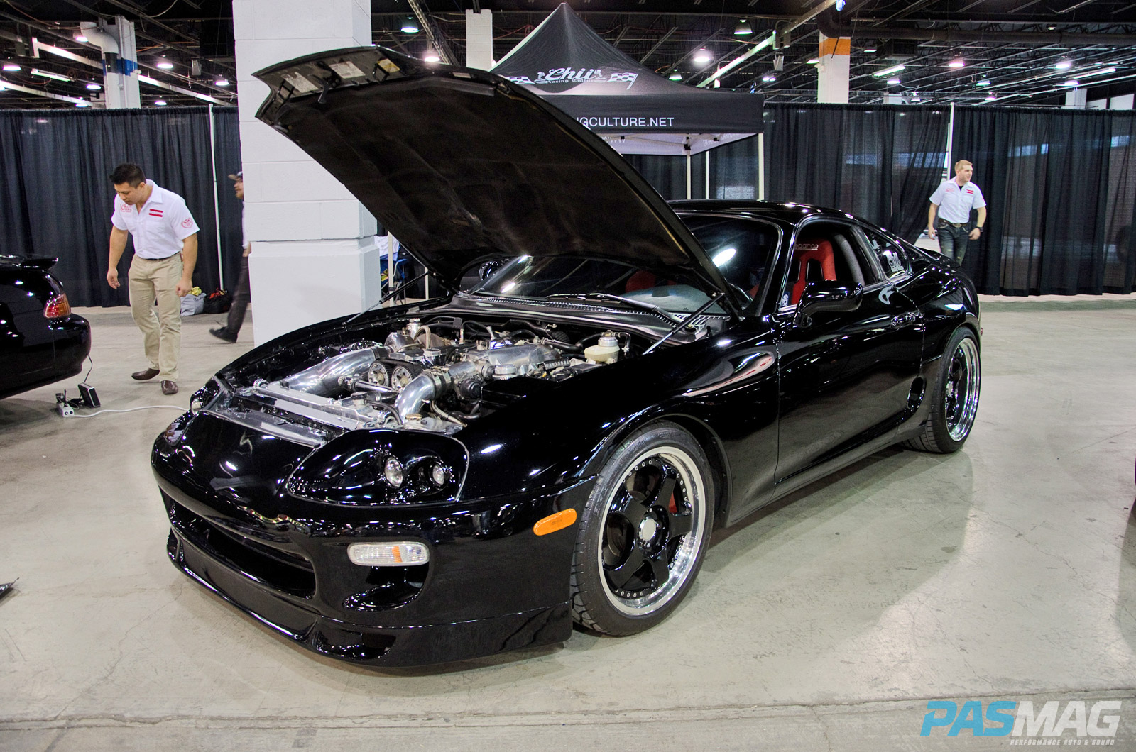 PASMAG Tuner Galleria Chicago Illinois 2014 Ray Flores Toyota Supra Black Front