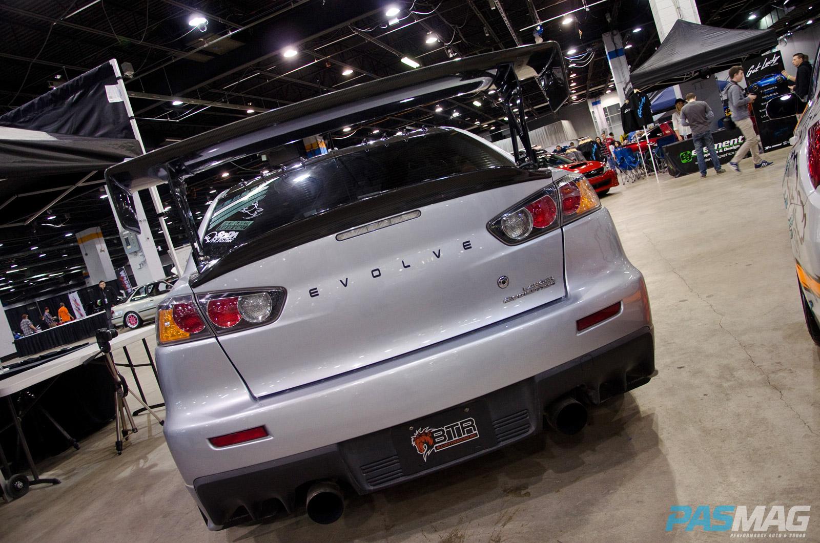 PASMAG-Tuner-Galleria-Chicago-Illinois-2014-Ray-Flores-Photography-Bloodtype-Racing-Mitsubishi-Lancer-Evolution-Rear