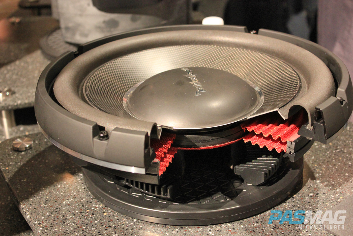 PASMAG CES 2015 Rockford Fogate inside subwoofer