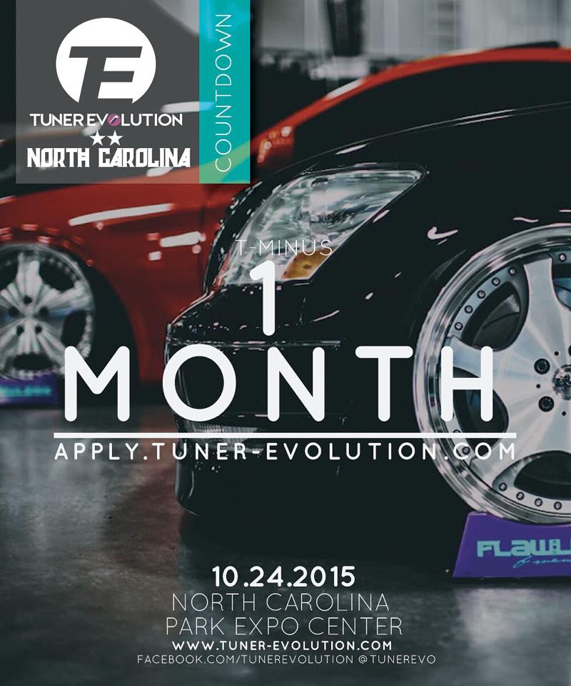 Tuner Evoltion Charlotte North Carolina 2015 is 1 Month Away