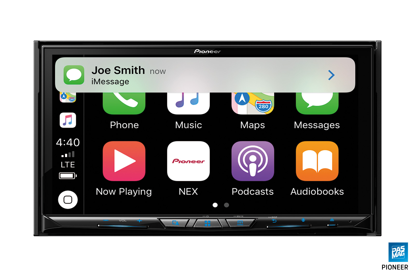 Pioneer AVIC W8400NEX CarPlay Message UI