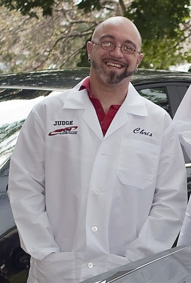 Chris Zenner in lab coat