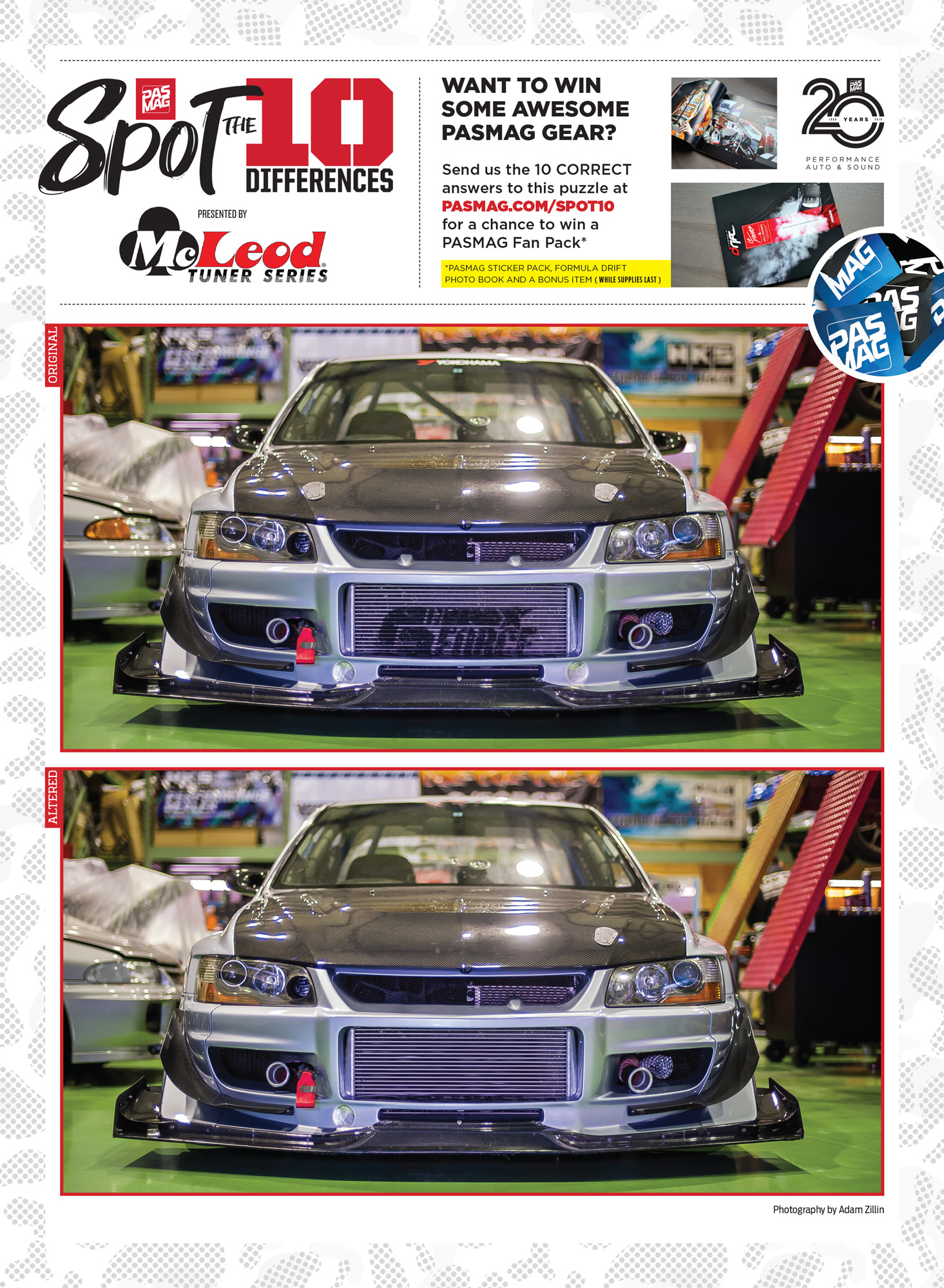 PASMAG Spot the Differences Apr 17 2020 Naohisa Tazawa Mitsubishi Lancer Evolution IX Garage G Force