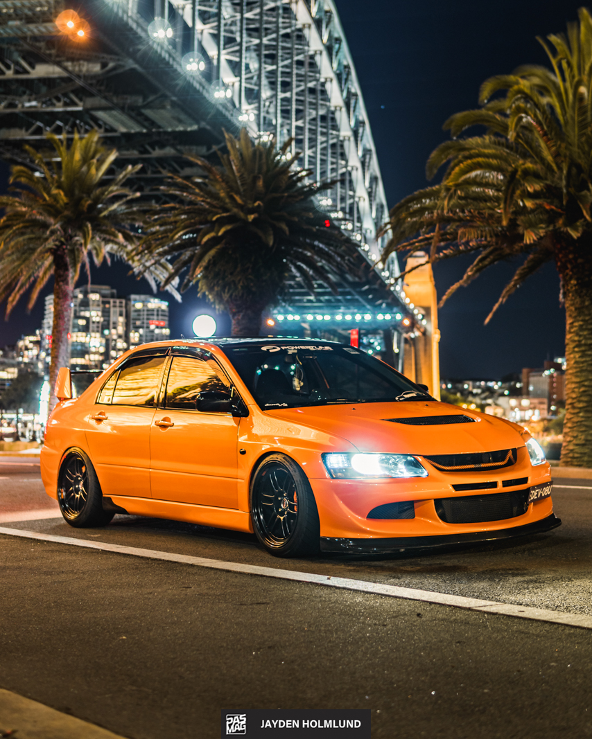 18 Luke Mesiti 2003 Mitsubishi Lancer Evolution pasmag tuner battlegrounds hot import nights australia Jayden Holmlund