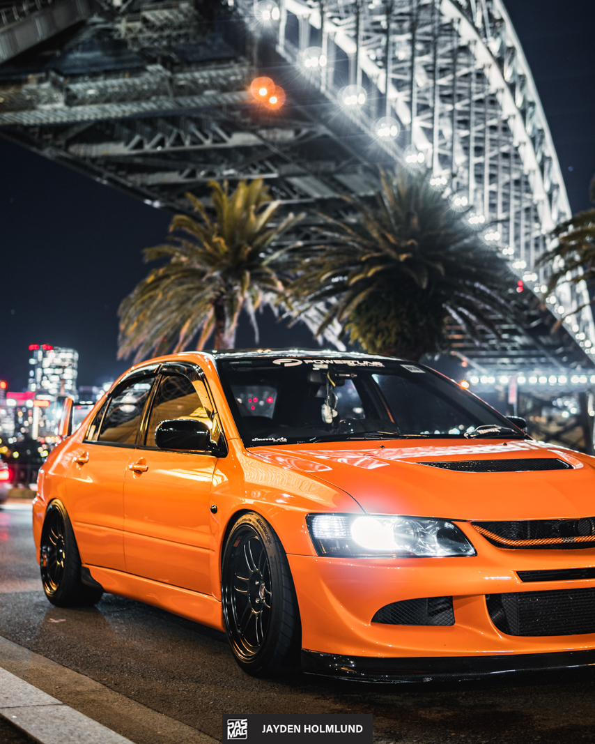 19 Luke Mesiti 2003 Mitsubishi Lancer Evolution pasmag tuner battlegrounds hot import nights australia Jayden Holmlund